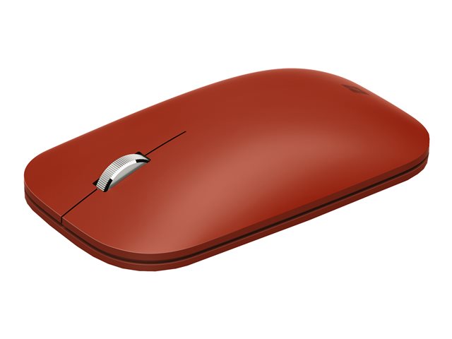 mS Surface Mobile Mouse Poppy Red/ Bluetooth 4.01/4.1/4.2/Бутони Ляв, десен, среден бутон, колело и захранване (бутон за сдвояване от l