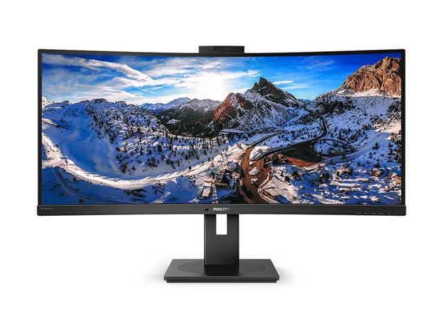 PHILIPS 346P1CRH/00 34-инчов USB-C ДОКИНГ ДИСПЛЕЙ 3440x1440 ИЗВИТ VA 5ms GtG ИМА USB-C/DP In+Out/HDMI RJ45 USB HUB Високоговорители VESA