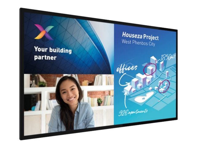 PHILIPS 55BDL6051C/00 55-инчов C-Line Android UHD Капацитивен сензорен безжичен екран, споделяне на интелигентен I/O пълен стъклен преден малък панел