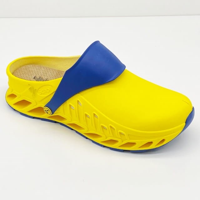 Scholl Evoflex - унисекс сабо жълто, размер 37
