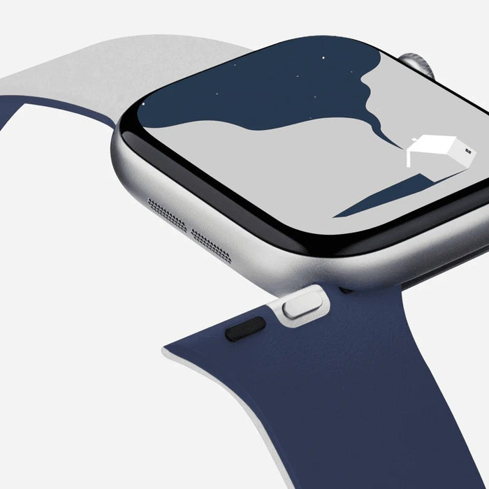 Каишка Moft Snap Duo за Apple Watch 1-5/6/7/8/9/10/11/SE/SE 2/SE 3 (38/40/41/42 мм), тъмносиня/мъглива брегова