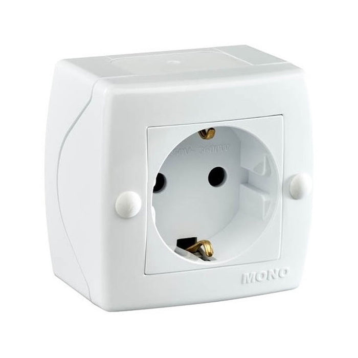 КОНТАКТ ЗА ОТКРИТ МОНТАЖ IP20 БЯЛ MONO OCTANS