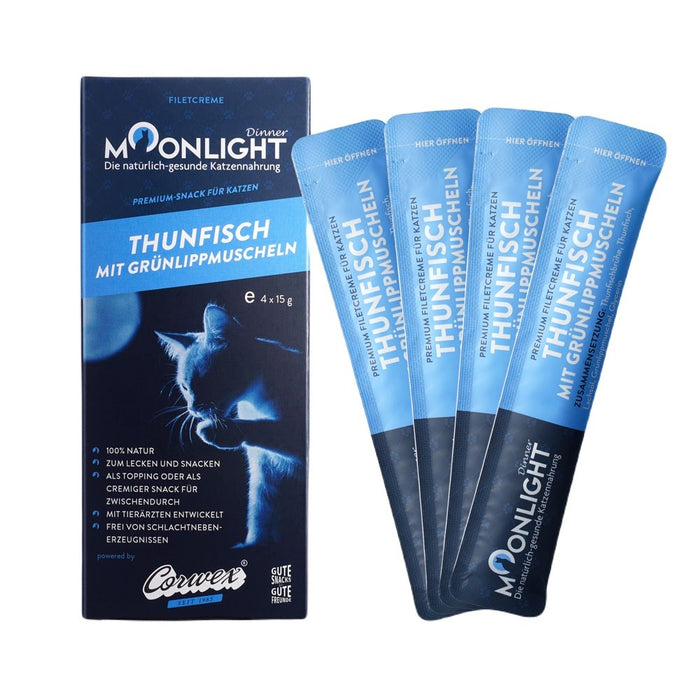 MOONLIGHT Вечеря Риба тон с миди - котешки лакомства - 4x15гр