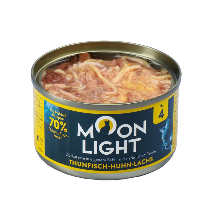 MOONLIGHT Dinner Nr 4 Риба тон, пиле и сьомга - мокра котешка храна - 80g