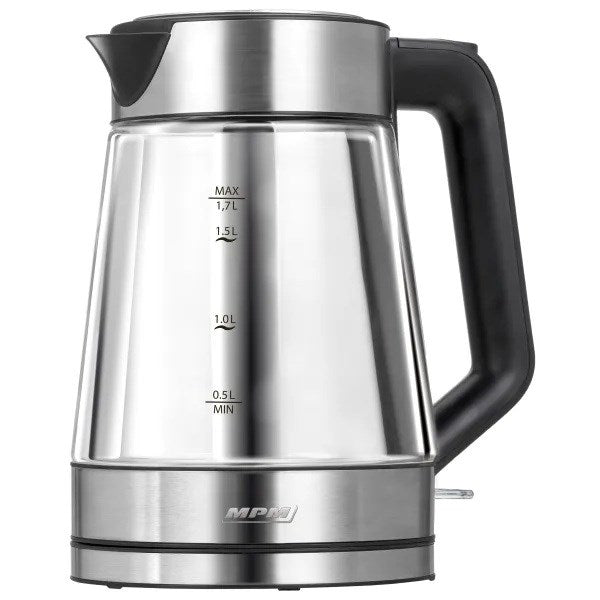MPM MCZ-122 електрическа кана 1.7 L 2200 W Черна, Неръждаема стомана