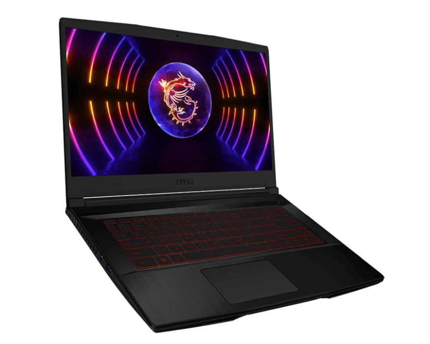 MSI Thin GF63 12UC, i7-12650H (10C/16T up to 4.70 GHz, 24 MB), 15.6" FHD (1920x1080) AG, 144Hz, IPS-Level, RTX 3050 4GB GDDR6, 8GB DDR4 3200, 512GB NVMe PCIe SSD Gen4x4, Red Backlit Gaming Keyboard, NO OS, 2Y, Black
