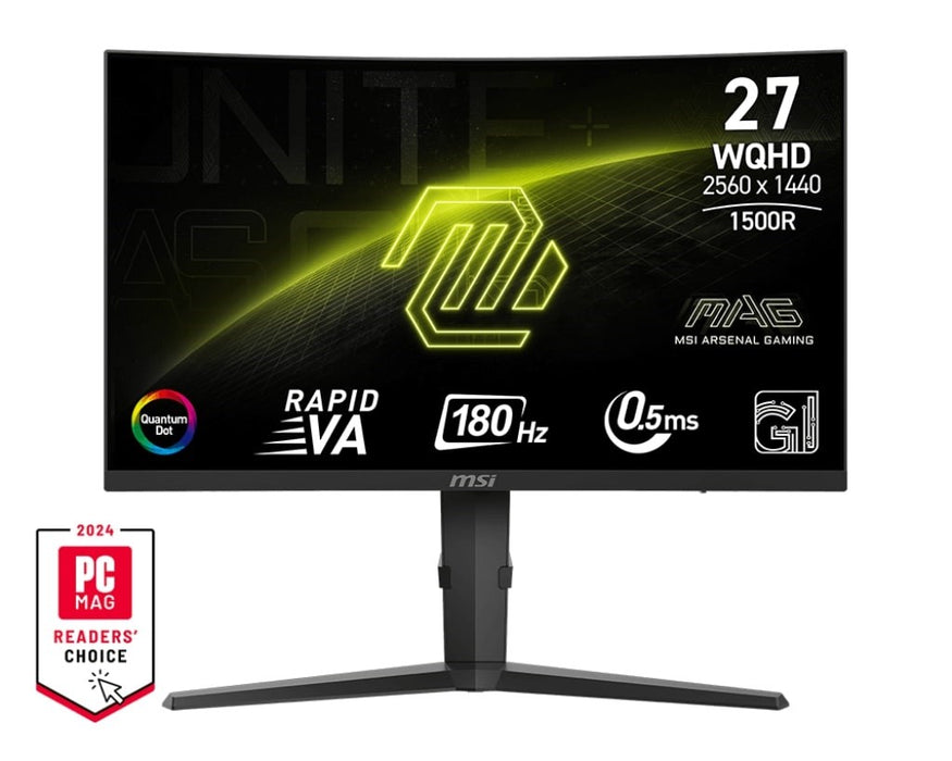 MSI MAG 275CQRF QD E2 Компютърен монитор 69 cm (27") 2560 x 1440 px WQHD Черен