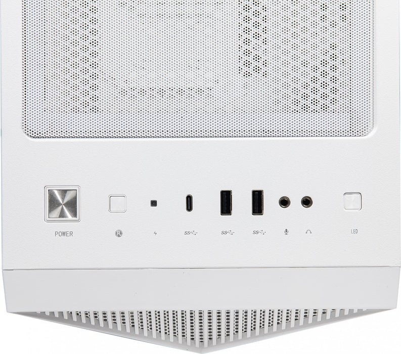 MSI MPG GUNGNIR 110R WHITE Mid Tower Gaming Computer Case 'Бял, 4x 120 mm ARGB вентилатор, 1 до 6 ARGB контролна платка, USB Type-C, закалено стъкло, център, ATX, mATX, mini-ITX'