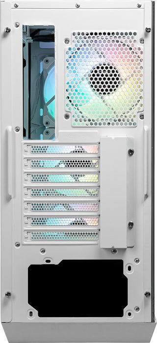 MSI MPG GUNGNIR 110R WHITE Mid Tower Gaming Computer Case 'Бял, 4x 120 mm ARGB вентилатор, 1 до 6 ARGB контролна платка, USB Type-C, закалено стъкло, център, ATX, mATX, mini-ITX'