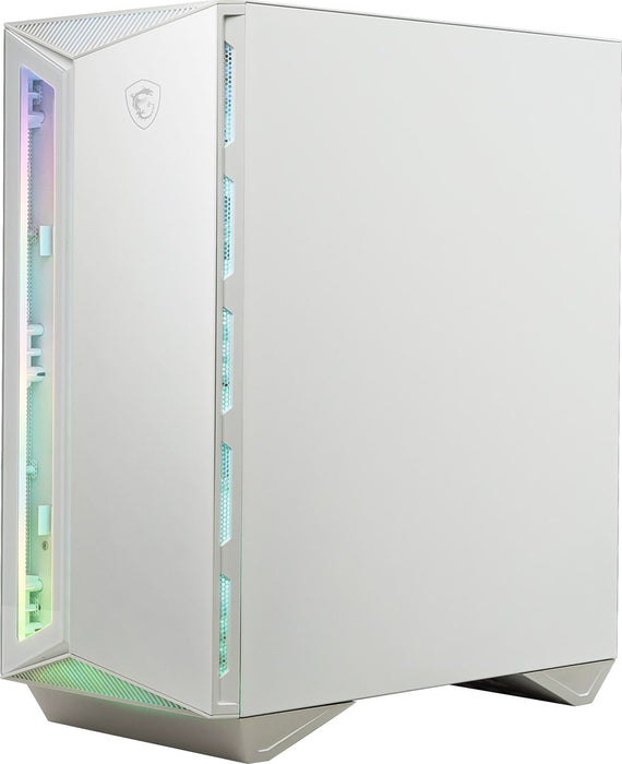 MSI MPG GUNGNIR 110R WHITE Mid Tower Gaming Computer Case 'Бял, 4x 120 mm ARGB вентилатор, 1 до 6 ARGB контролна платка, USB Type-C, закалено стъкло, център, ATX, mATX, mini-ITX'