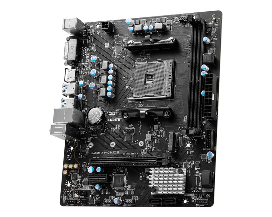 MSI B450M-A PRO MAX II дънна платка AMD B450 Socket AM4 micro ATX
