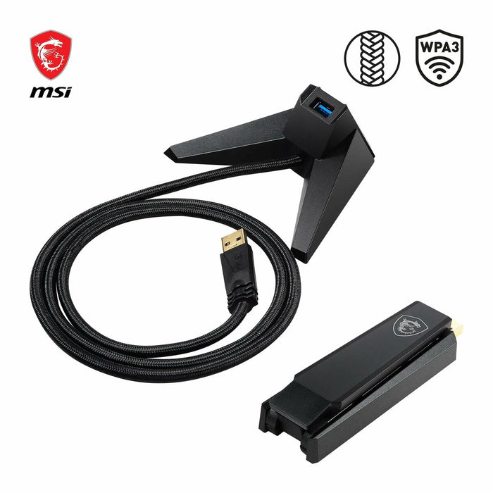 USB Aдаптер MSI AX1800 Черен