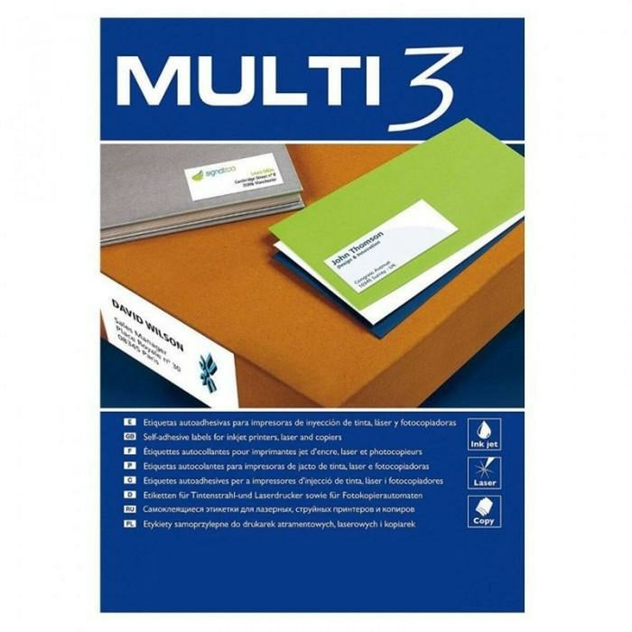 Стикери MULTI 3 Бял прав 500 Листи 70 x 35 mm (24 броя)