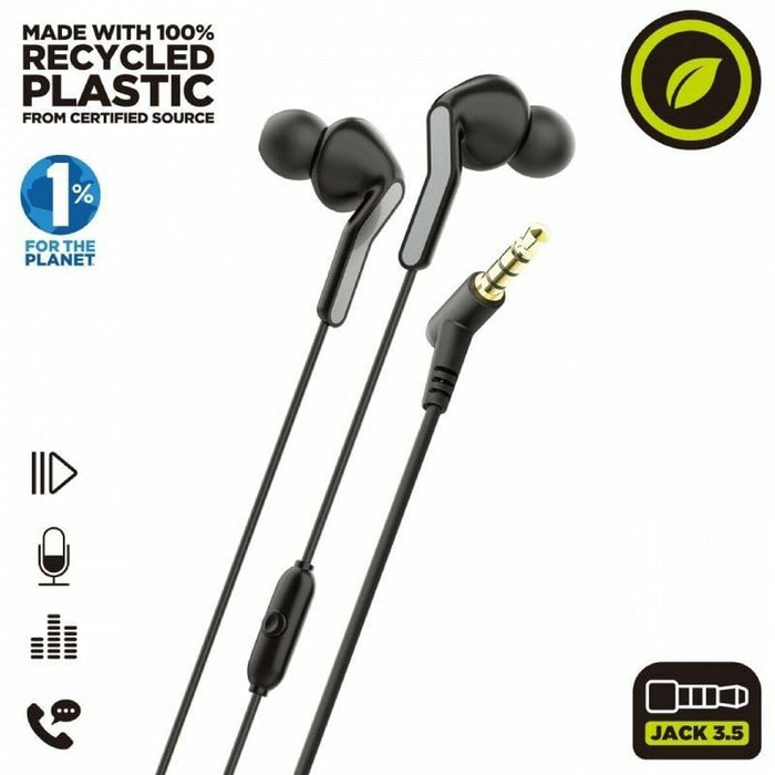 Слушалки с микрофон Muvit MCHPH0004 Черен