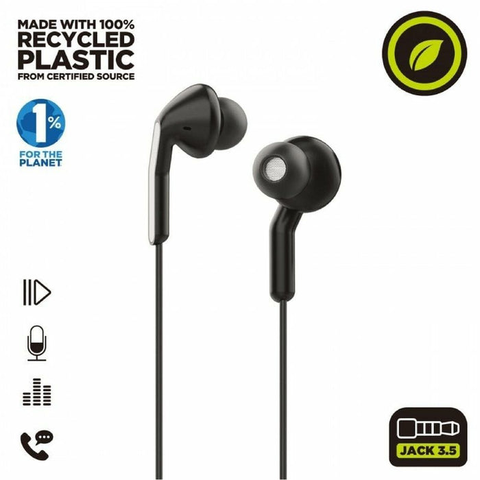 Слушалки с микрофон Muvit MCHPH0004 Черен