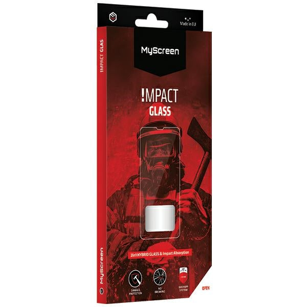Защитно стъкло MyScreen Protector ImpactGLASS за iPhone 13 mini 5.4", черно, анти-удар, хибридно, 8H
