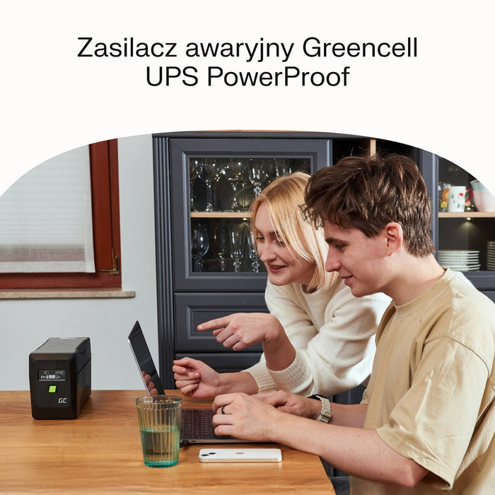 Green Cell непрекъсваемо захранване (UPS) Line-Interactive 0,75 kVA 480 W 4 AC изход(а)