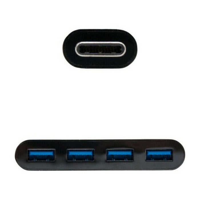 Адаптер за USB-C USB NANOCABLE 10.16.4401-BK (10 cm) 10 cm