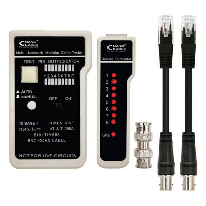 UTP категория 6 твърд мрежови кабел RJ11/RJ12/RJ45, coaxial NANOCABLE 10.31.0303 Бял/Черен
