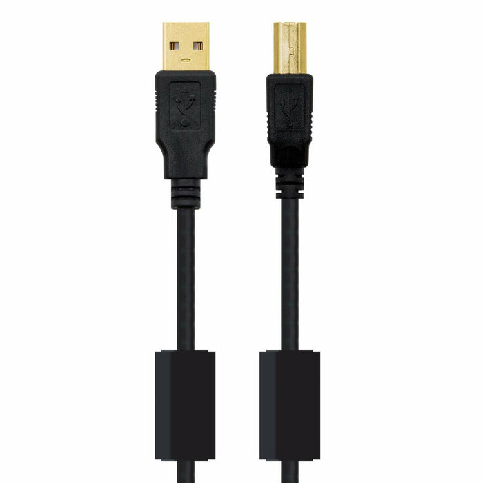 Кабел USB 2.0 A към USB B NANOCABLE 10.01.1203 Черен 3 m (1 броя)