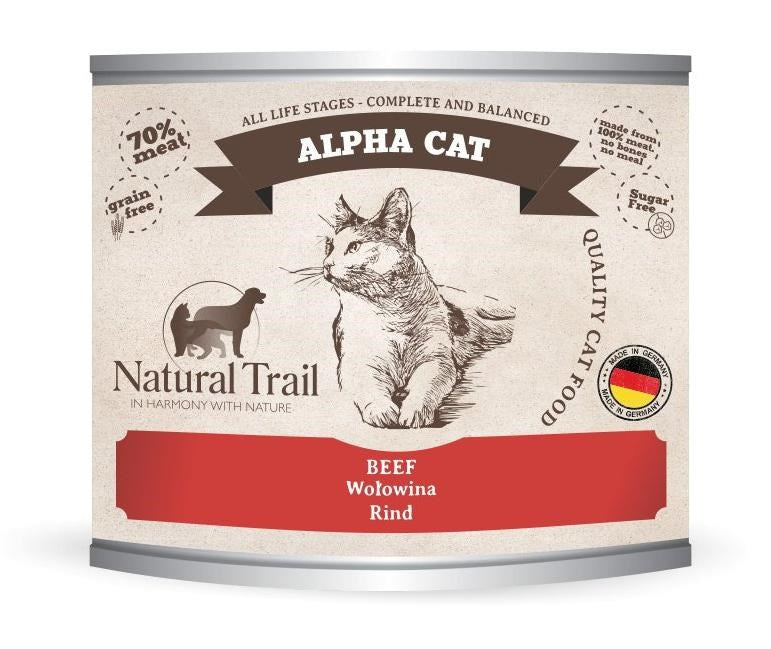 NATURAL TRAIL Alpha Cat Beef - мокра котешка храна - 200гр