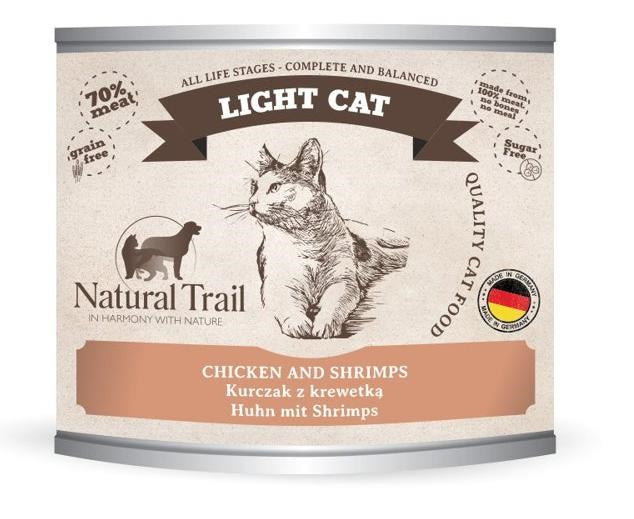 NATURAL TRAIL Light Cat Chicken със скариди - мокра котешка храна - 200гр