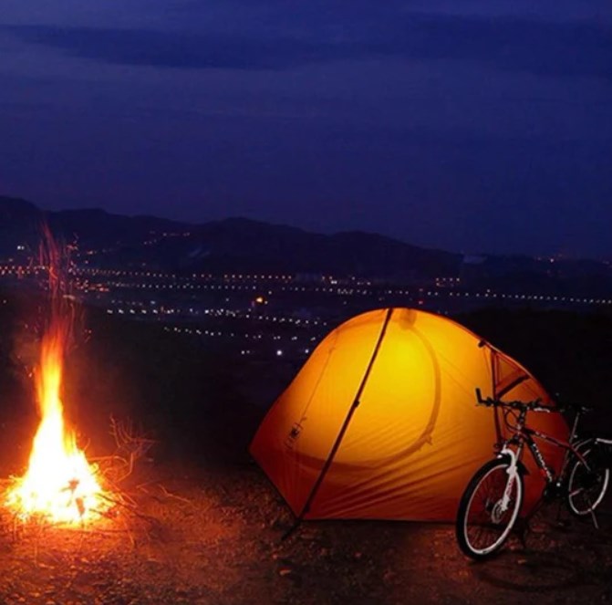 Палатка за колоездене Naturehike Ultralight 1 NH18A095-D-orange