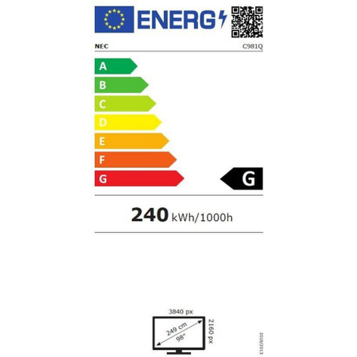 Монитор Videowall NEC C981Q 4K Ultra HD 98"