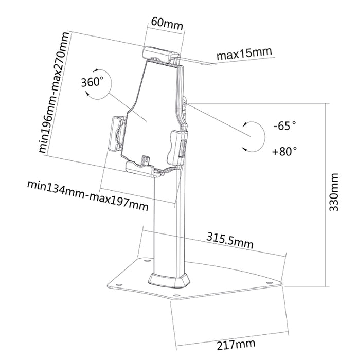 Neomounts Tablet & Smartphone Arm (универсален за всички таблети и смартфони)