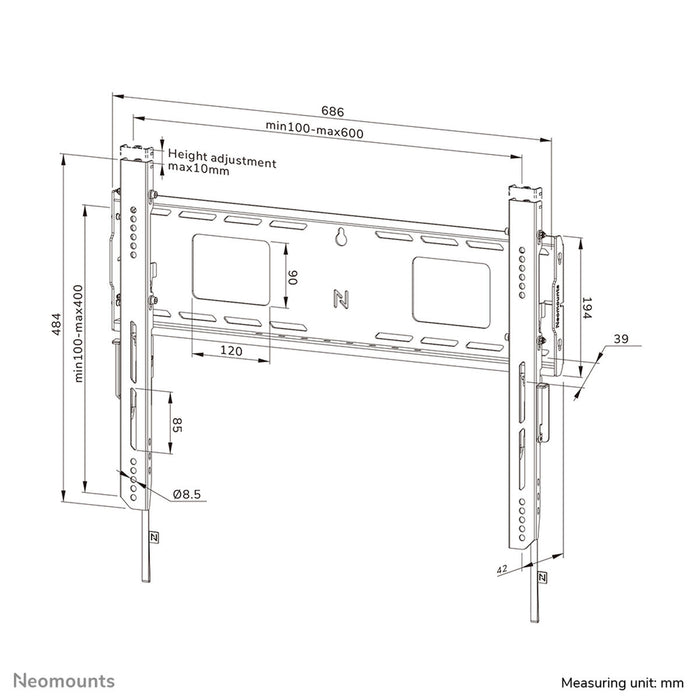 Поставка за телевизор Neomounts WL30-750BL16 42" 86"
