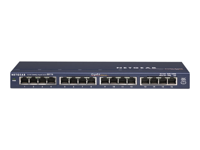 NETGEAR Gigabit Desktop Switch 16xRJ45 10/100/1000 16port Auto Uplink Доживотна гаранция