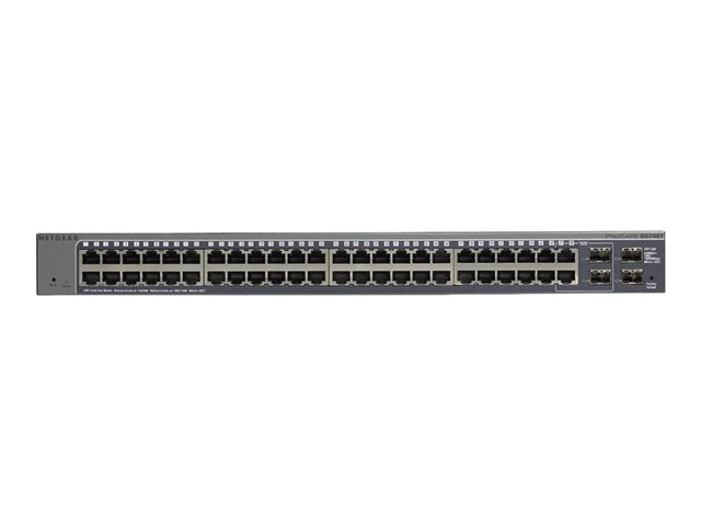 NETGEAR ProSafe 48-портов Gigabit Smart Switch v5 с 2 специализирани SFP и 2 комбинирани SFP порта - монтаж в шкаф