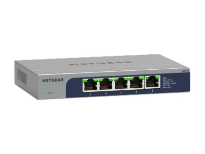 NETGEAR MS105 5-port multi-gig 2.5G Unmanaged Switch Метален корпус без вентилатор за настолен и стенен монтаж