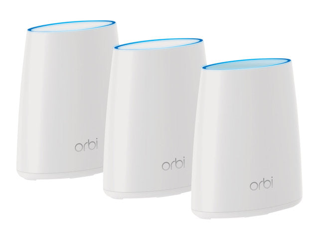 Трибандова безжична система NETGEAR Orbi Whole Home AC2200 до 375 кв. фута. RBR20 рутер 2xRBS20 Satellite FastLane3 4K HD игри