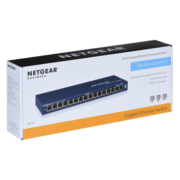 NETGEAR Gigabit Desktop Switch 16xRJ45 10/100/1000 16port Auto Uplink Доживотна гаранция