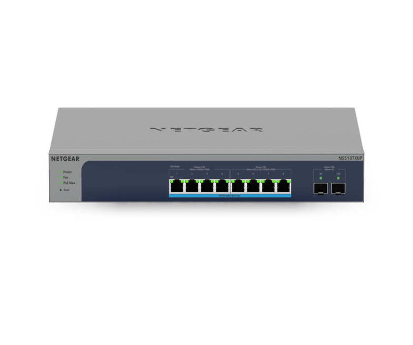 NETGEAR 8-Port Multi-Gigabit/10G Ethernet Ultra60 PoE++ Smart Managed Pro Switch