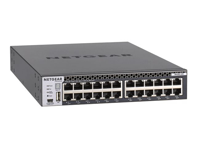 NETGEAR M4300-24X 24x10G 24x10GBASE-T 4xSFP+ стекируем mgd.Switch 1U Rack 480Gbp плат и готов за SDN OpenFlow 1.3