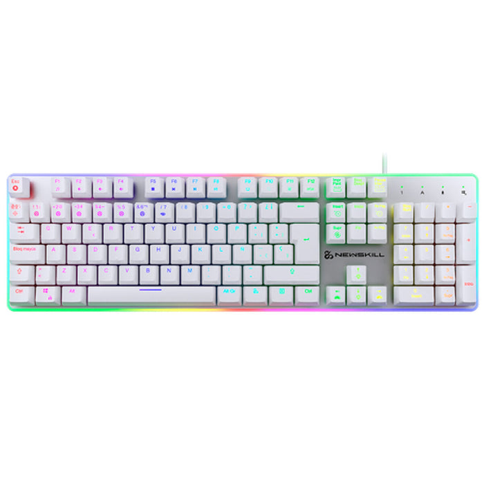 Клавиатура Newskill NS-KB-GUNGNYR-GAT-RE Бял Испанска Qwerty QWERTY