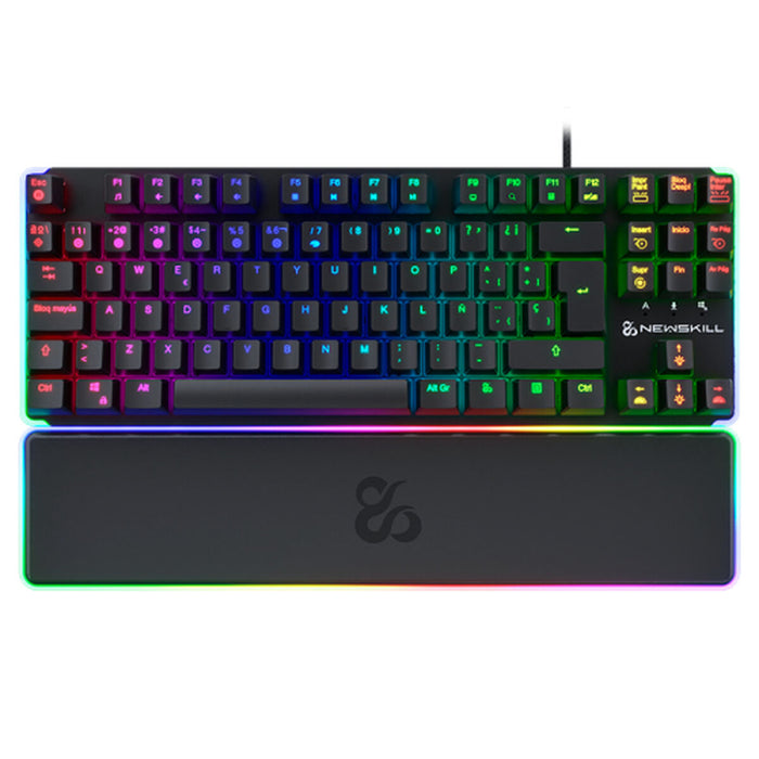 Клавиатура с мишка Newskill NS-KB-GUNGNYRT-GAT-R Черен испански QWERTY