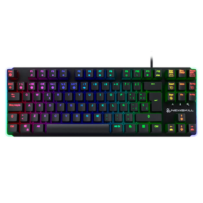 Клавиатура с мишка Newskill NS-KB-GUNGNYRT-GAT-R Черен испански QWERTY