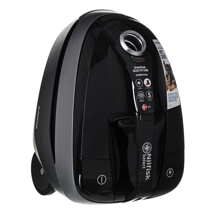 Прахосмукачка Nilfisk Select Pet Care Прахосмукачка с цилиндър 3.1 l 650 W Торба за прах Черна