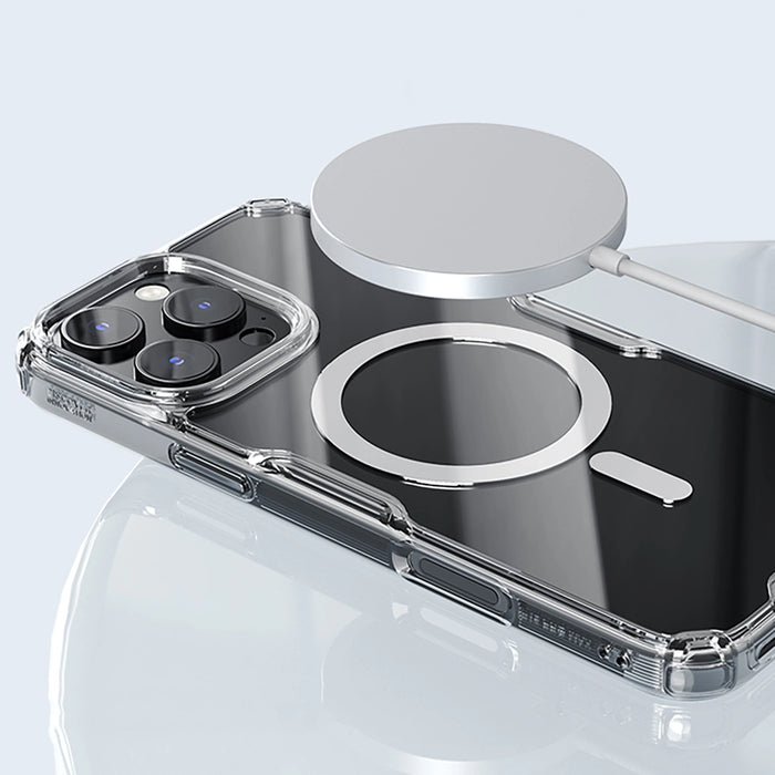 Nillkin Nature Pro магнитен калъф с MagSafe за iPhone 16 Pro - прозрачен и бял