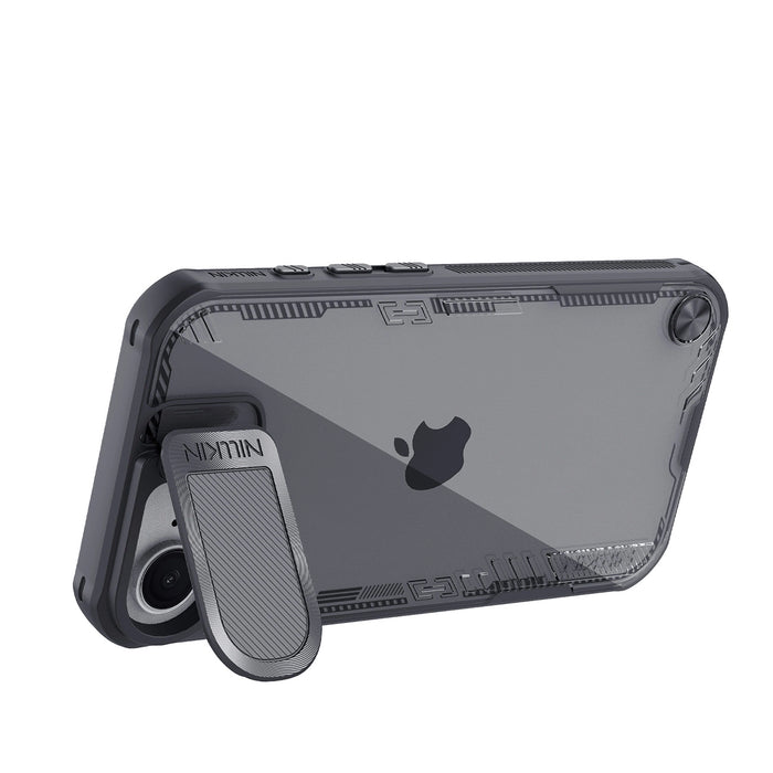 Nillkin Iceblade Prop Case с капак за обектив и стойка за iPhone 16e - черен