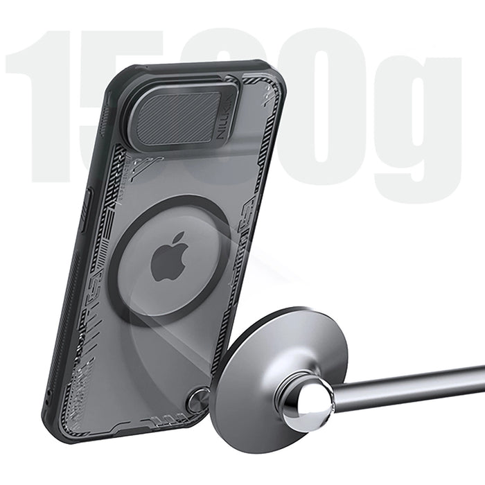Nillkin Iceblade Prop магнитен калъф с капак за обектив и стойка за iPhone 16e - черен