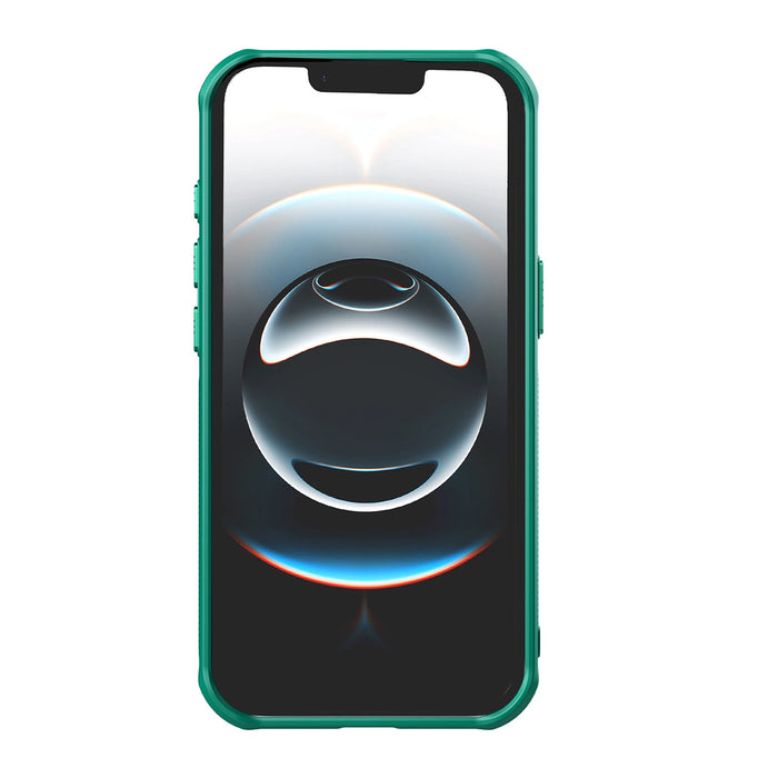 Nillkin Iceblade Prop магнитен калъф с капак за камера и стойка за iPhone 16e - зелен