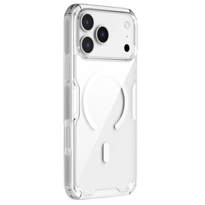 Магнитен калъф Nillkin Nature TPU Pro, съвместим с MagSafe за iPhone 17 Pro Max - прозрачен