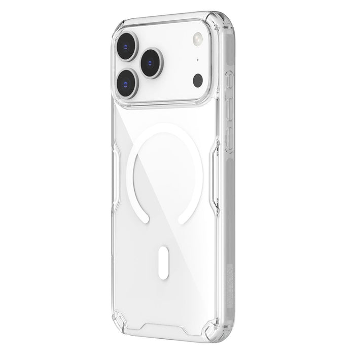 Магнитен калъф Nillkin Nature TPU Pro, съвместим с MagSafe за iPhone 17 Pro Max - прозрачен