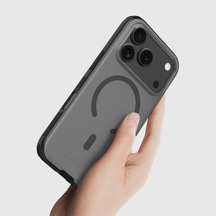 Super Frosted Shield Pro Magnetic Case IP17 Pro Прозрачен черен