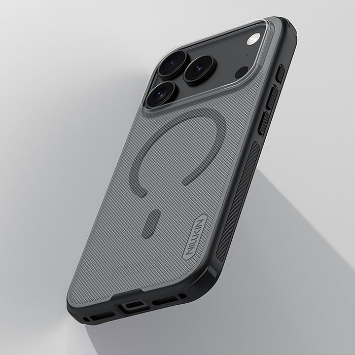 Super Frosted Shield Pro Magnetic Case IP17 Pro Прозрачен черен