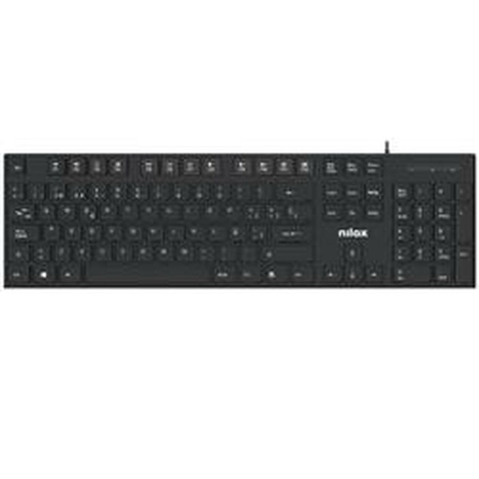 Клавиатура Nilox NXKBE000012 Черен Испанска Qwerty